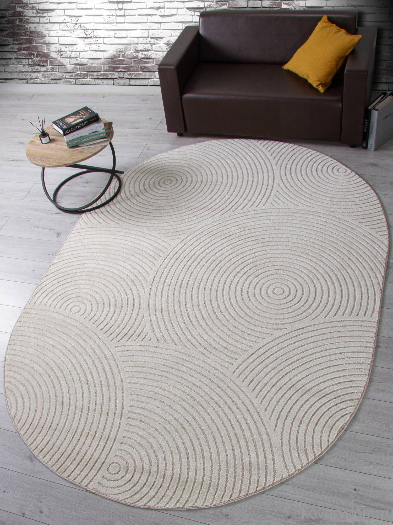 Ковер DIOS-A F410 LIGHT CREAM Овал